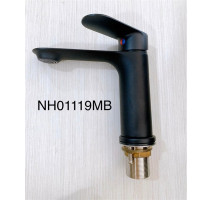 Vòi Lavabo NH01119MB  ( Nóng lạnh đen ) Thấp